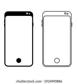 Icono vector Smartphone. símbolo de ilustración móvil. señal de teléfono. símbolo móvil.