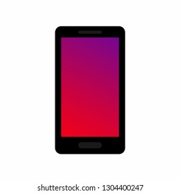 Smartphone vector icon of mobile smartphone screen or modern android cellphone - Vector 