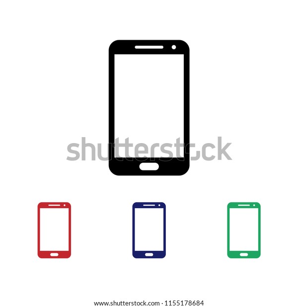 Smartphone Vector Icon Mobile Sign Flat Stock Vector (Royalty Free ...
