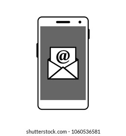 Smartphone vector icon on white background