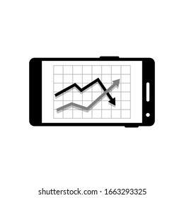 Smartphone vector icon on white background