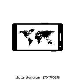 Icono de vector Smartphone en fondo blanco