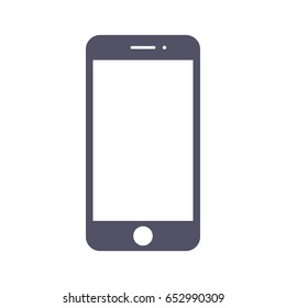 smartphone vector icon on white background