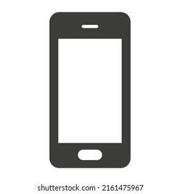 Smartphone vector icon. Phone black symbol isolated on white background