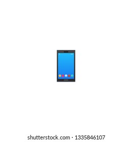 Smartphone vector icon. Phone illustration. Screen on. Applications gadgets. Mobile phone symbol.