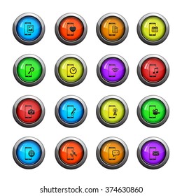 Smartphone vector icons for web sites and user interface