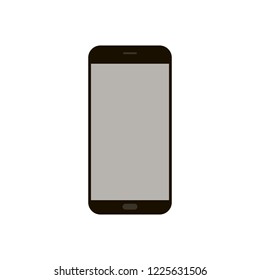 vista frontal plana de ilustración vectorial de smartphone