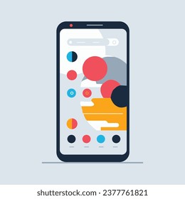 Smartphone-Vektorgrafik mit Handheld-Gerät