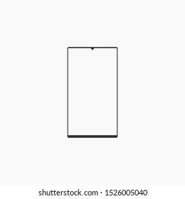 Smartphone vector illustration icon Flat style. blank screen Mobile phone on white background. Element of communication and technology Concept.