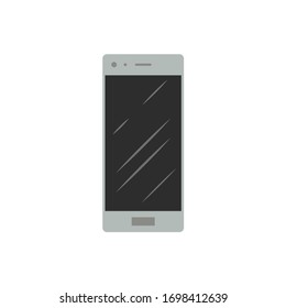 Smartphone. Vector illustration. Isolated object on a white background. Flat design.