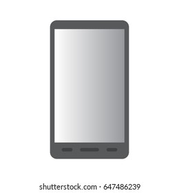 Smartphone vector illustration. Mobile phone with blank screen. 