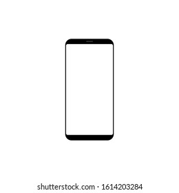 Smartphone vector,  Vector illustration, modern, Smartphone icon, Flat smartphone with white screen on white background