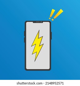 Smartphone vector illustration needs charging