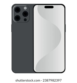 Smartphone vector illustration. Smartphone set. A phone with a screen.