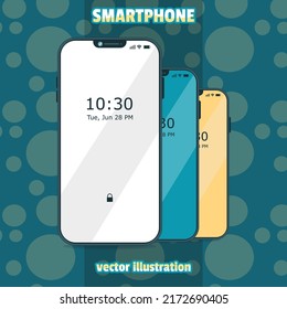 Smartphone vector illustration. Social media mockup ui ux template
