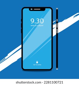 Smartphone vector illustration,Template for infographics or presentation UI design interface