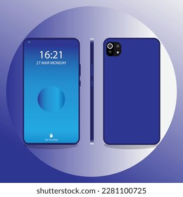Ilustración vectorial de Smartphone,Plantilla para infografías o interfaz de diseño de interfaz de usuario de presentación