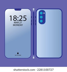 Ilustración vectorial de Smartphone,Plantilla para infografías o interfaz de diseño de interfaz de usuario de presentación