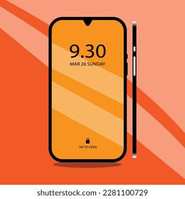 Smartphone vector illustration,Template for infographics or presentation UI design interface
