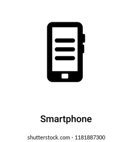 Smartphone icon  vector isolated on white background, logo concept of Smartphone  sign on transparent background, filled black symbol