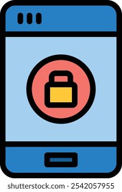Smartphone-Vektorgrafik-Linie Gefülltes Symboldesign