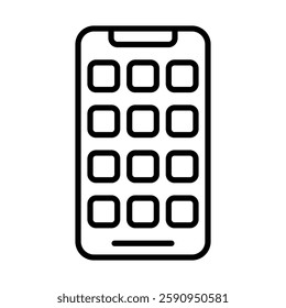Smartphone Vector Line Icon Design