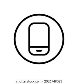 Smartphone vector line icon . Editable Stroke