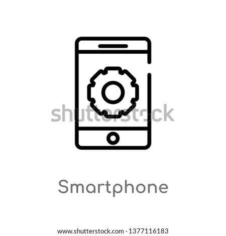 smartphone vector line icon. Simple element illustration. smartphone outline icon from strategy concept. Can be used for web and mobile