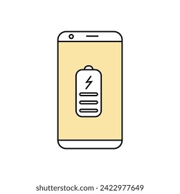 Smartphone. Vector linear icon. Isolated