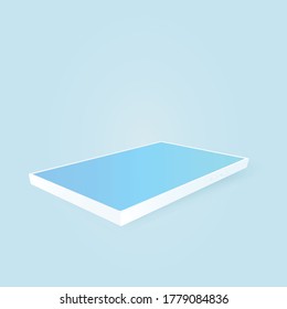 Smartphone vector mockup. Trendy clay mobile phone template with blank screen for design app.