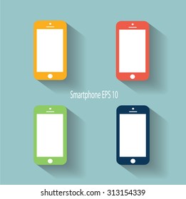 Smartphone vector modern icon in four colors 