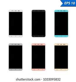 Smartphone in vector on a white background.Smartphone vector illustration.Smartphone logo.