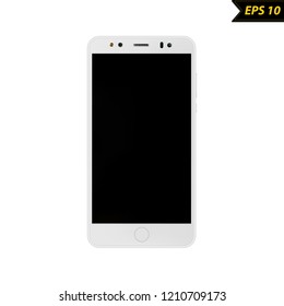 Smartphone in vector on a white background.Smartphone vector illustration.Smartphone logo.