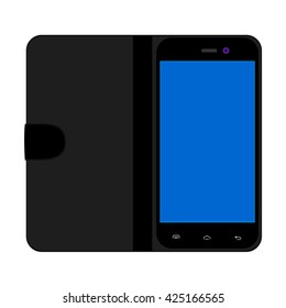 Smartphone in vector on a white background.Smartphone logo.Smartphone in a case.