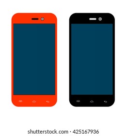 Smartphone in vector on a white background.Smartphone vector illustration.Smartphone logo.