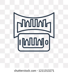 Smartphone vector outline icon isolated on transparent background, high quality linear Smartphone transparency concept can be used web and mobile