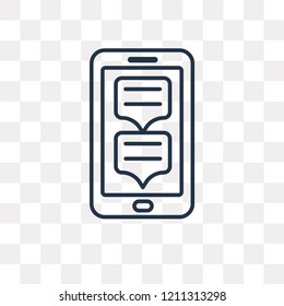 Smartphone vector outline icon isolated on transparent background, high quality linear Smartphone transparency concept can be used web and mobile