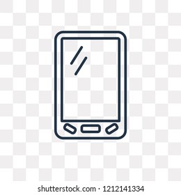 Smartphone vector outline icon isolated on transparent background, high quality linear Smartphone transparency concept can be used web and mobile