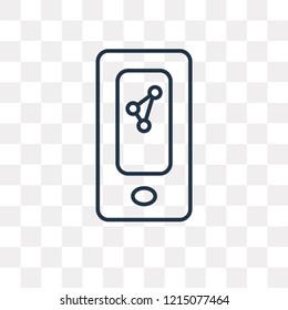 Smartphone vector outline icon isolated on transparent background, high quality linear Smartphone transparency concept can be used web and mobile
