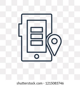 Smartphone vector outline icon isolated on transparent background, high quality linear Smartphone transparency concept can be used web and mobile