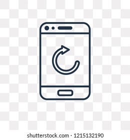 Smartphone vector outline icon isolated on transparent background, high quality linear Smartphone transparency concept can be used web and mobile