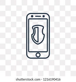 Smartphone vector outline icon isolated on transparent background, high quality linear Smartphone transparency concept can be used web and mobile