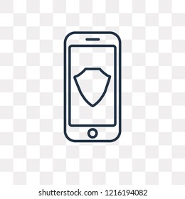 Smartphone vector outline icon isolated on transparent background, high quality linear Smartphone transparency concept can be used web and mobile