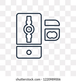 Smartphone vector outline icon isolated on transparent background, high quality linear Smartphone transparency concept can be used web and mobile