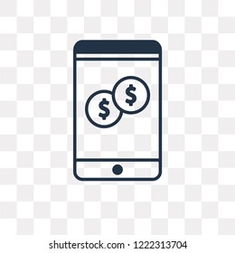 Smartphone vector outline icon isolated on transparent background, high quality linear Smartphone transparency concept can be used web and mobile