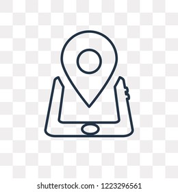 Smartphone vector outline icon isolated on transparent background, high quality linear Smartphone transparency concept can be used web and mobile