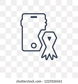 Smartphone vector outline icon isolated on transparent background, high quality linear Smartphone transparency concept can be used web and mobile