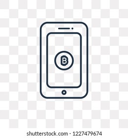 Smartphone vector outline icon isolated on transparent background, high quality linear Smartphone transparency concept can be used web and mobile