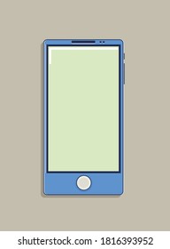 Smartphone vector outline style flat illustation