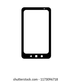 Smartphone vector ,stylized smartphone in balck and white logo